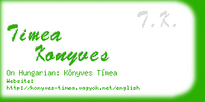 timea konyves business card